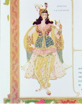 1910 costume design by_Léon Bakst. for Scheherazade 
