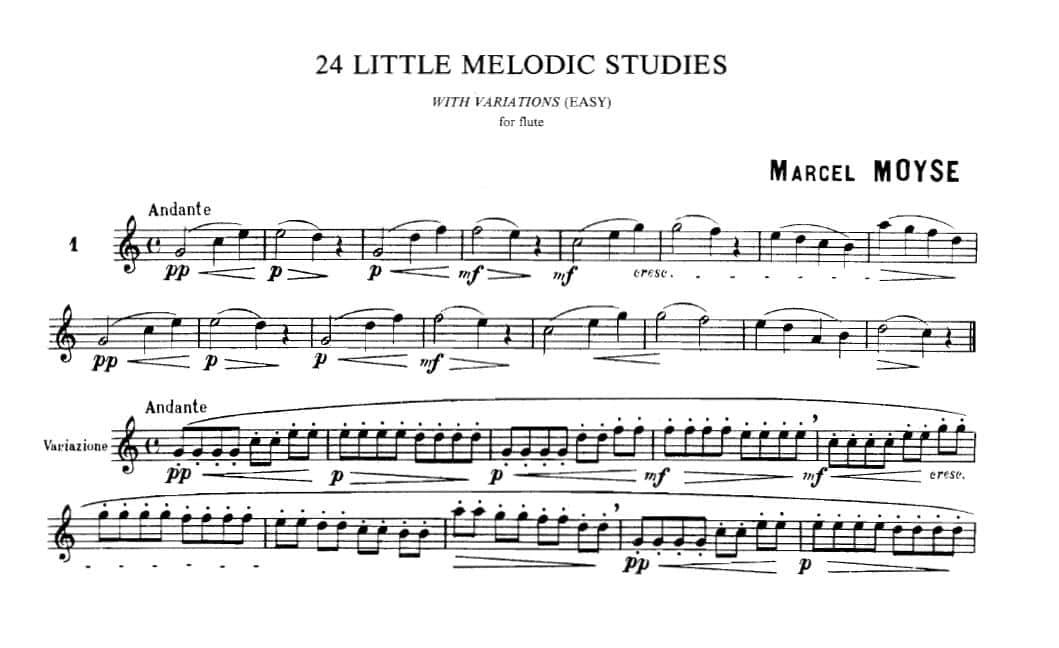Marcel Moyse《24 Petites études mélodique (Var)》（1928）