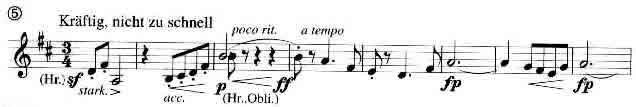 譜例：馬勒第5號交響曲_第三樂章_法國號獨奏樂句 
